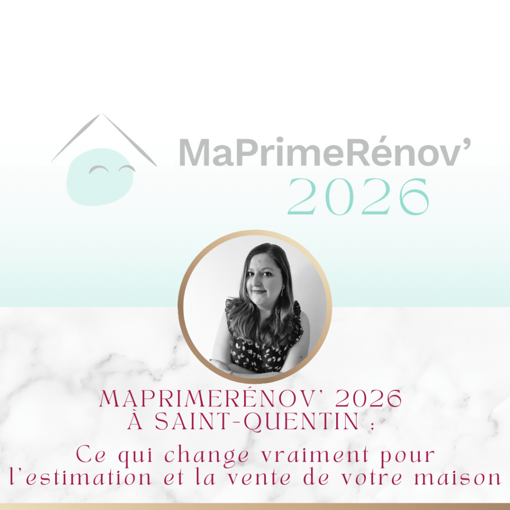 Maison ancienne à Saint-Quentin 02100 illustrant une estimation immobilière liée à MaPrimeRénov 2026